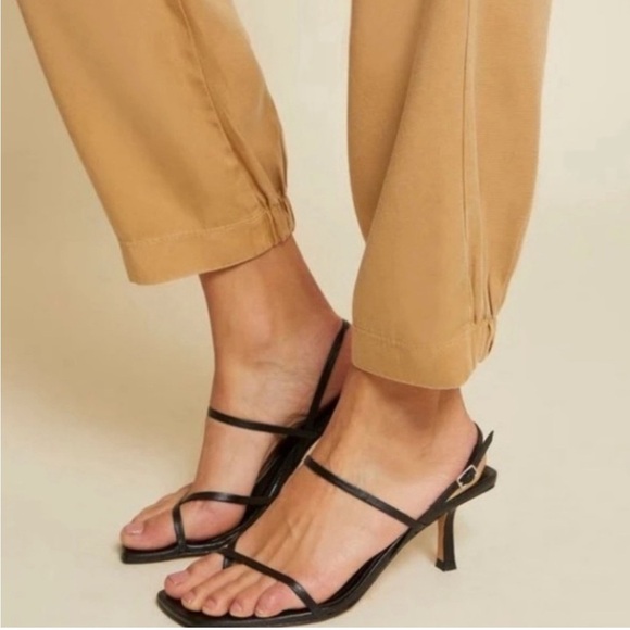 Nation LTD Berlin Pant‎ Women’s Size Small High Rise Straight Leg Pull On Tan - Picture 2 of 12